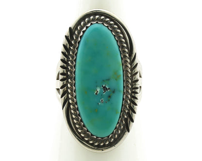 Navajo Ring 925 Silver Natural Blue Turquoise Artist Native C.80's