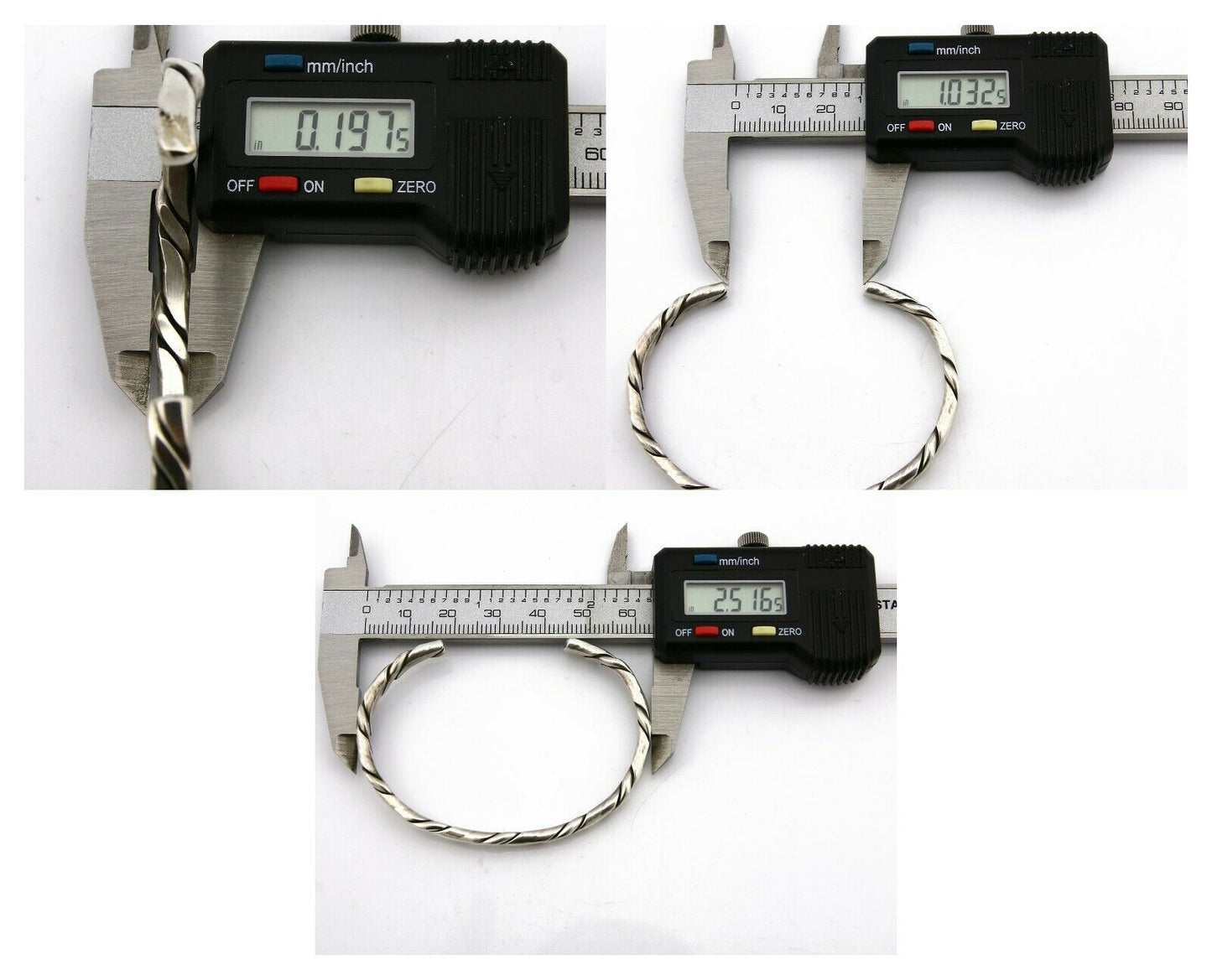 Navajo Twist Bracelet .925 SOLID Silver Handmade Artist TAHE C.80's