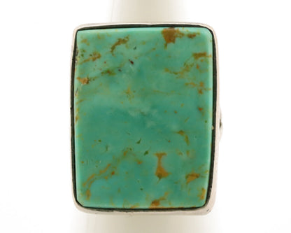 Navajo Ring .925 Silver Kingman Turquoise Artist Signed Gecko C.80's