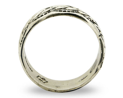Women's Navajo Handmade Ring .925 Sterling Silver Hand Stamped C.80's