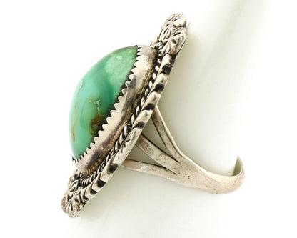 Navajo Ring .925 Silver Royston Turquoise Native American Artist C.80's
