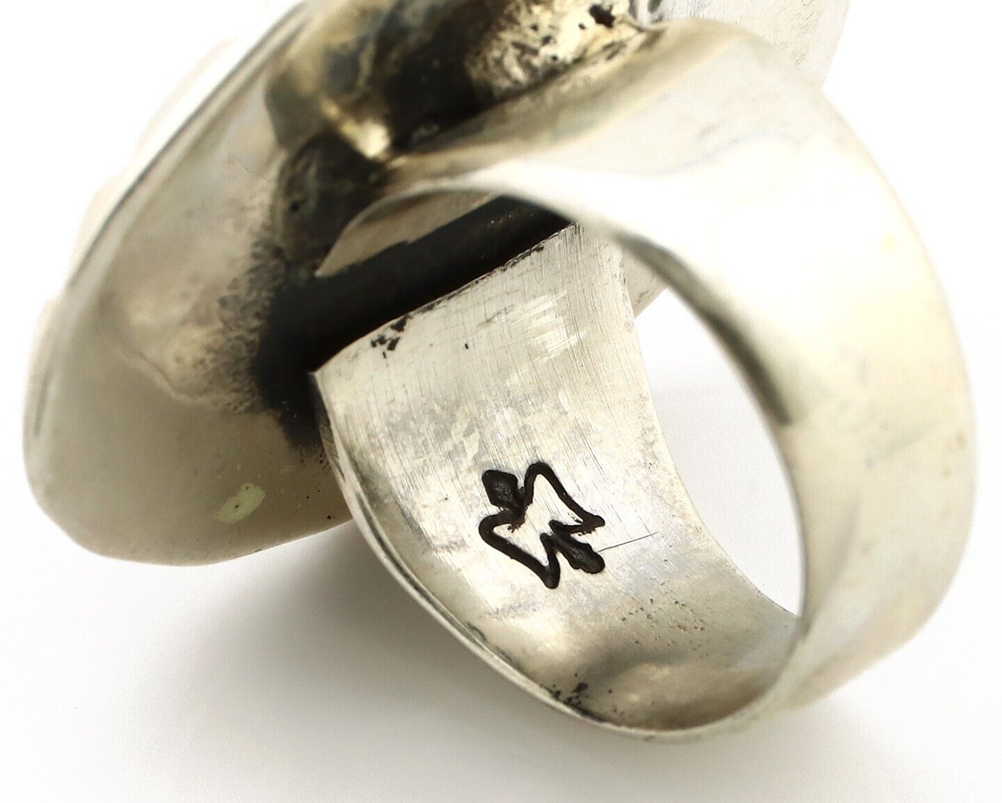 Navajo Ring 925 Silver Natural Blue Turquoise Native Artist Signed C Montoya C80
