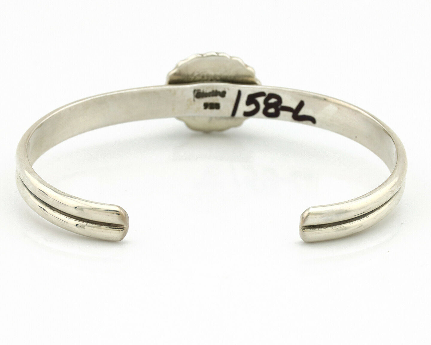 Navajo Bracelet .925 Silver Sleeping Beauty Turquoise Native American C.90's