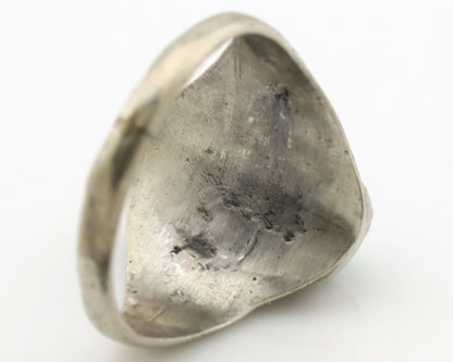 Zuni Ring .925 Silver Natural Blue Turquoise Native American Artist C.1980's