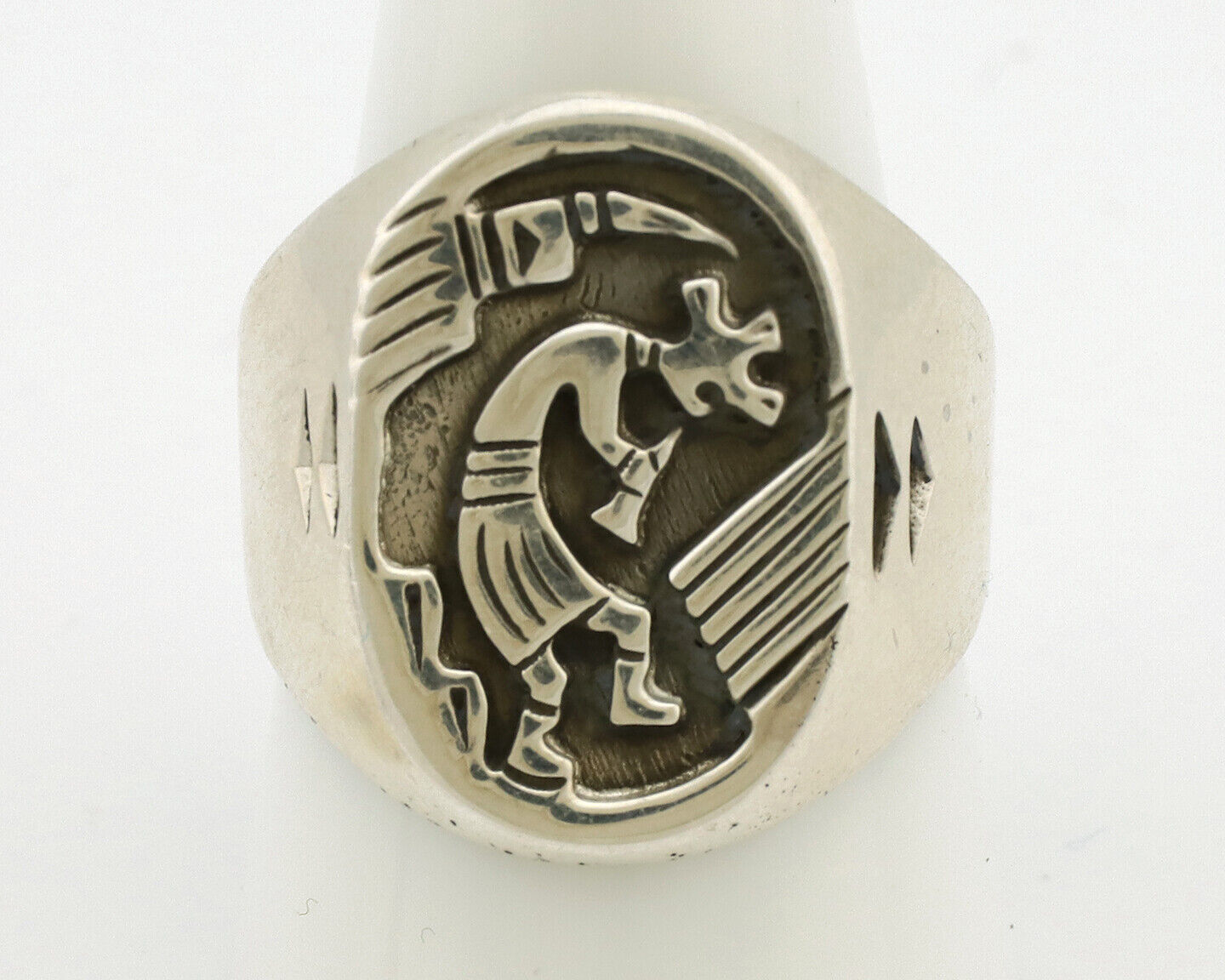 Navajo Kokopelli Ring .925 Silver Handmade Native American Artist C.1980's