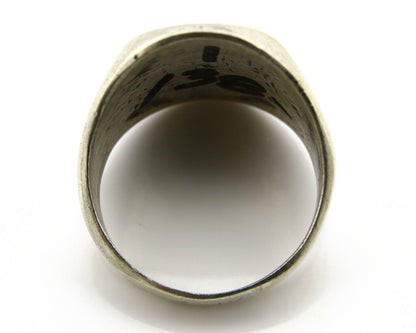 Navajo Ring .925 Silver Kokopelli Overlay Artist Native American C.80's