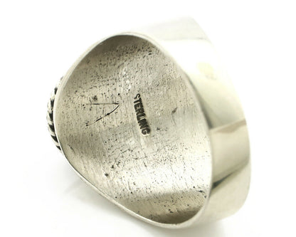 Navajo Ring .925 Silver Handmade Black Onyx Native American Artist C.80's