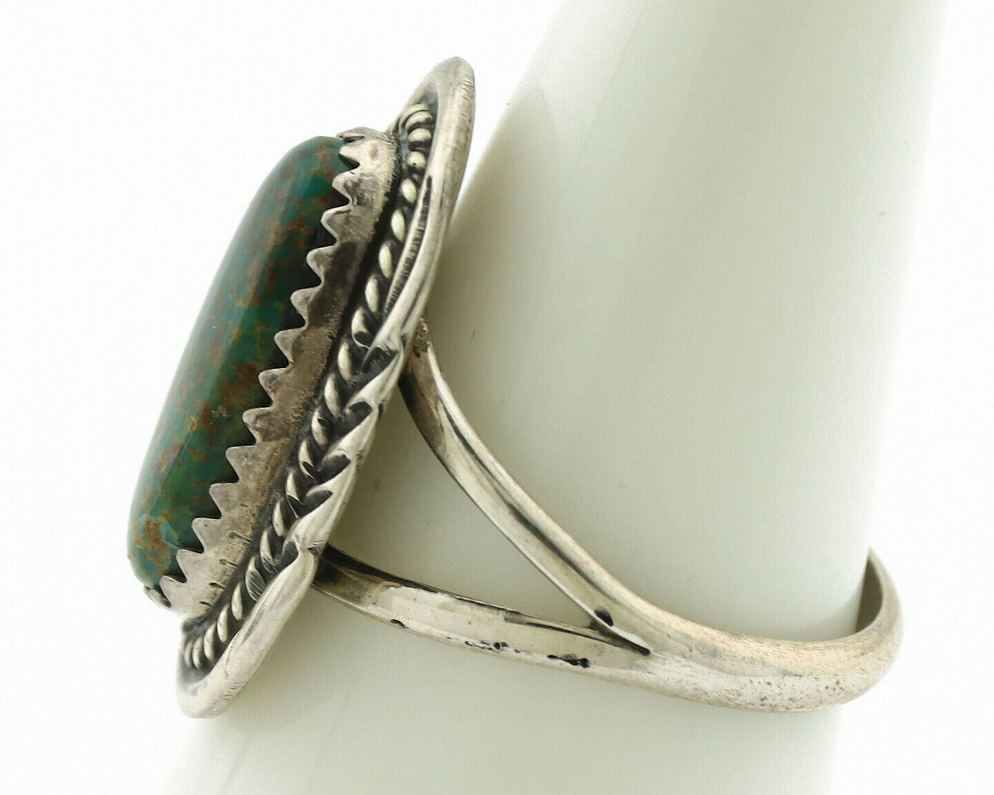 Navajo Ring .925 Silver Turquoise Mountain Native American Artist C.1980's