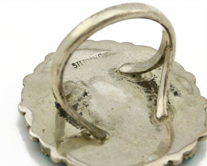 Women's Navajo Turquoise Ring .925 Silver Handmade C.80's