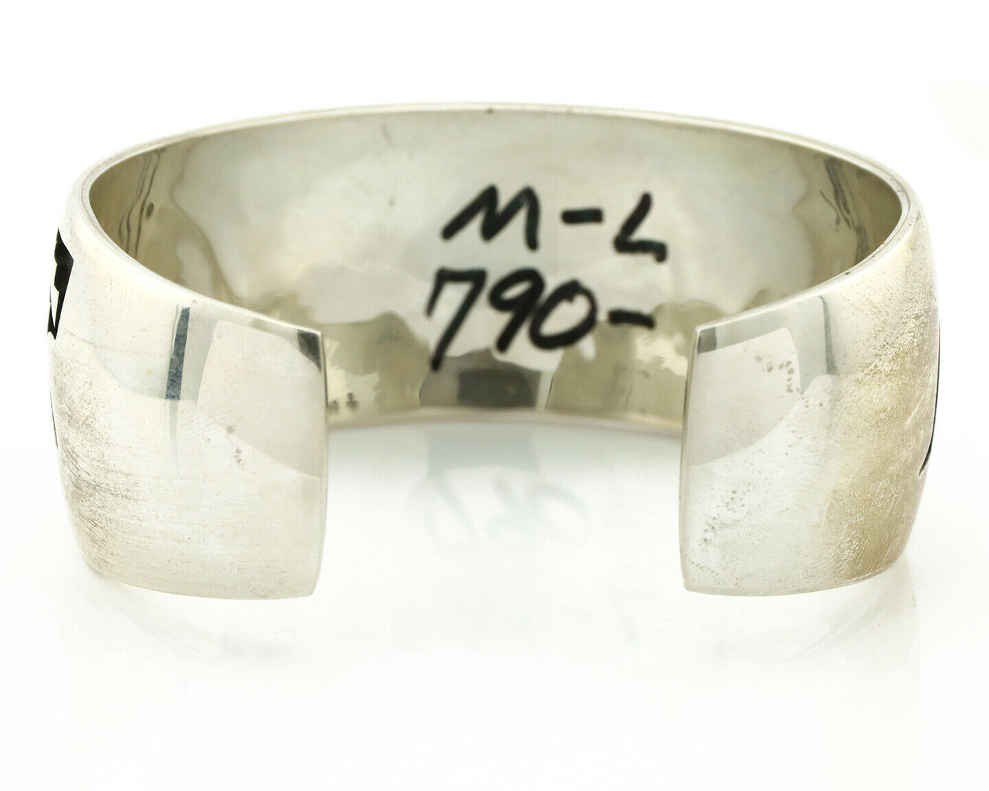 Hopi Turtle Bracelet .925 Silver Artist Signed Floyd Namingha C.90's