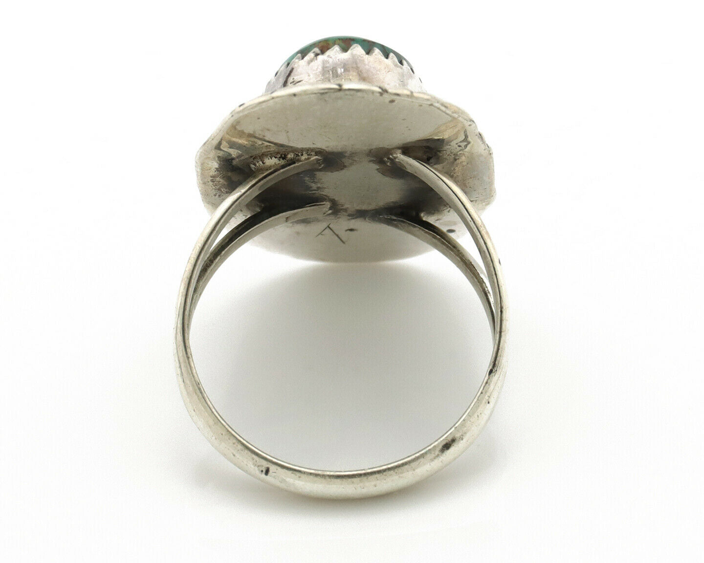 Navajo Ring .925 Silver Turquoise Mountain Native American C.80's