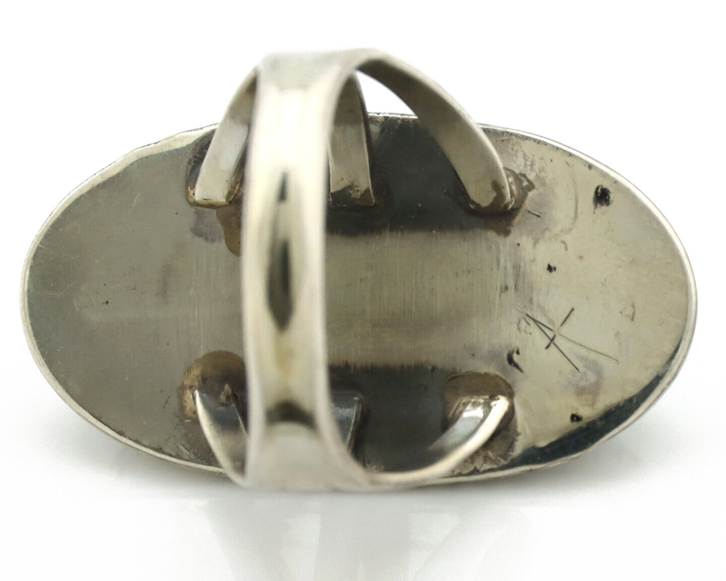 Navajo Ring 925 Silver Natural Blue Turquoise Artist Native C.80's