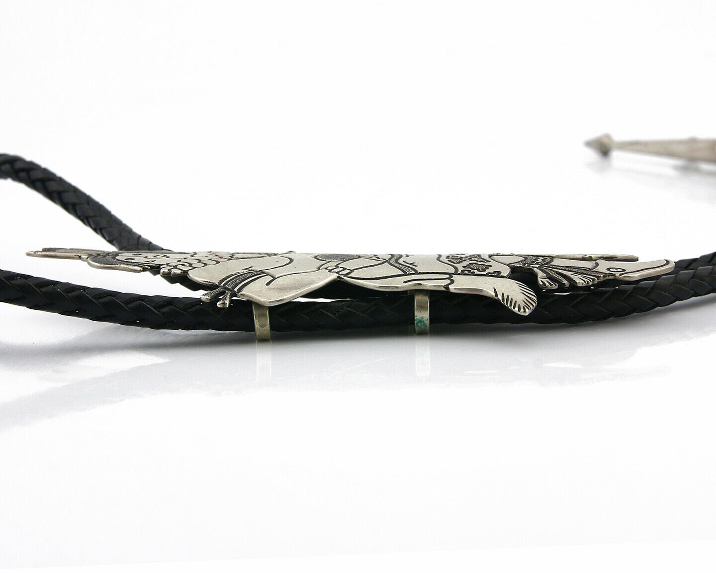 Navajo Kachina Bolo Tie .925 Silver Artist Signed Thomas Singer C.80's