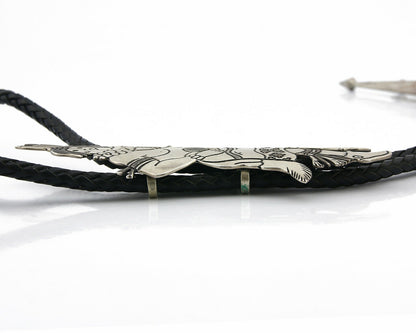 Navajo Kachina Bolo Tie .925 Silver Artist Signed Thomas Singer C.80's