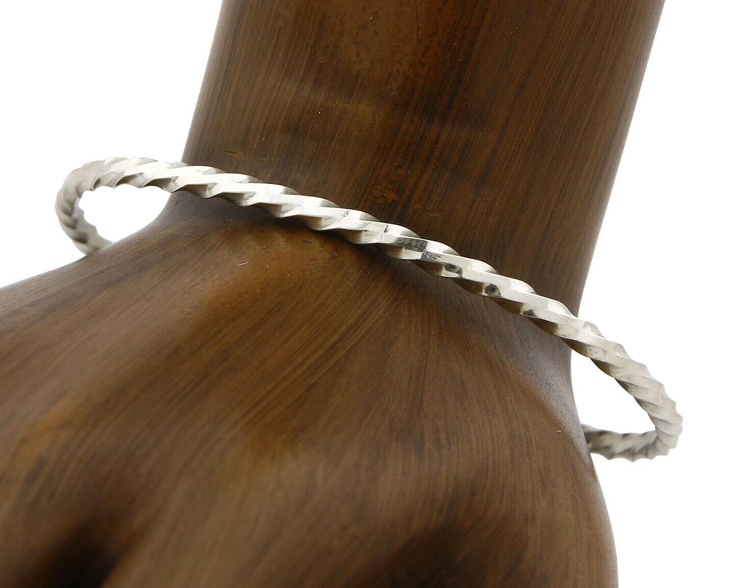 Navajo Bracelet .925 Silver Native American Artist Handmade 3.0 mm wide C.1980's