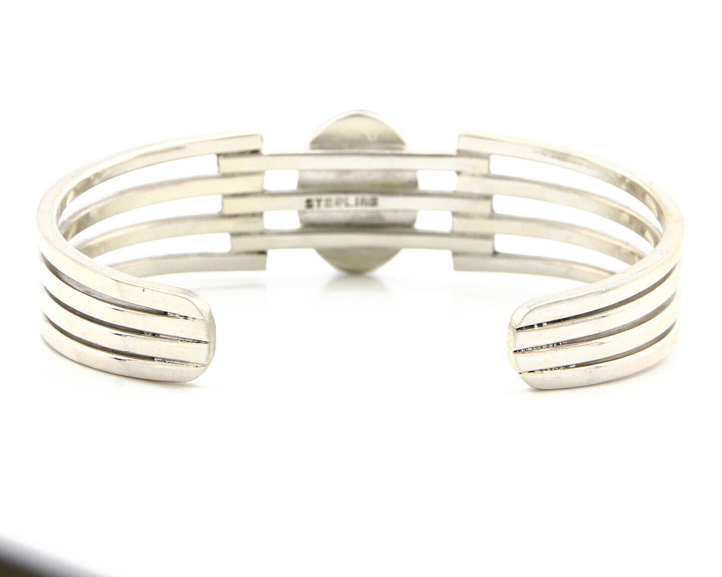 Mexican Bracelet .925 Silver Artist Signed PM Black Onyx C.80's