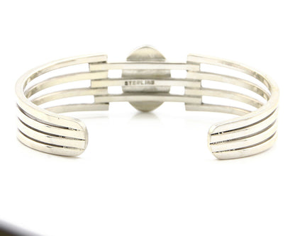 Mexican Bracelet .925 Silver Artist Signed PM Black Onyx C.80's