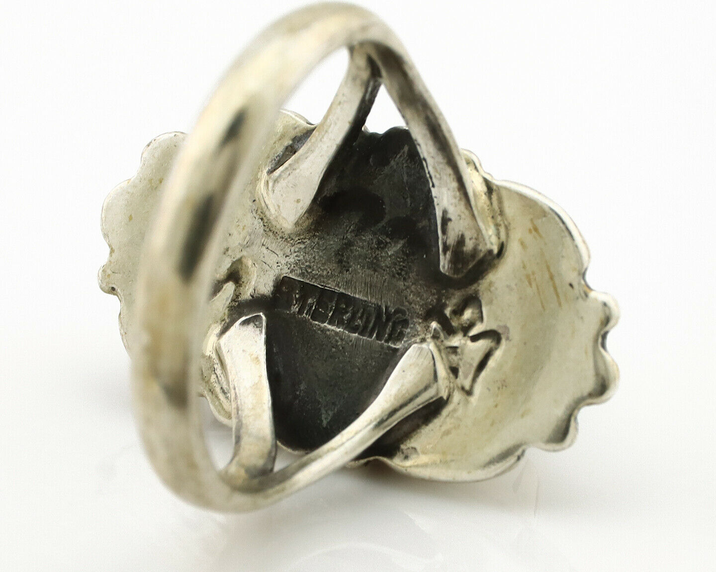 Navajo Ring .925 Silver Arizona Turquoise Signed M Montoya C.80's