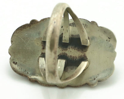 Navajo Ring 925 Silver Blue Turquoise Native American Artist C.80's