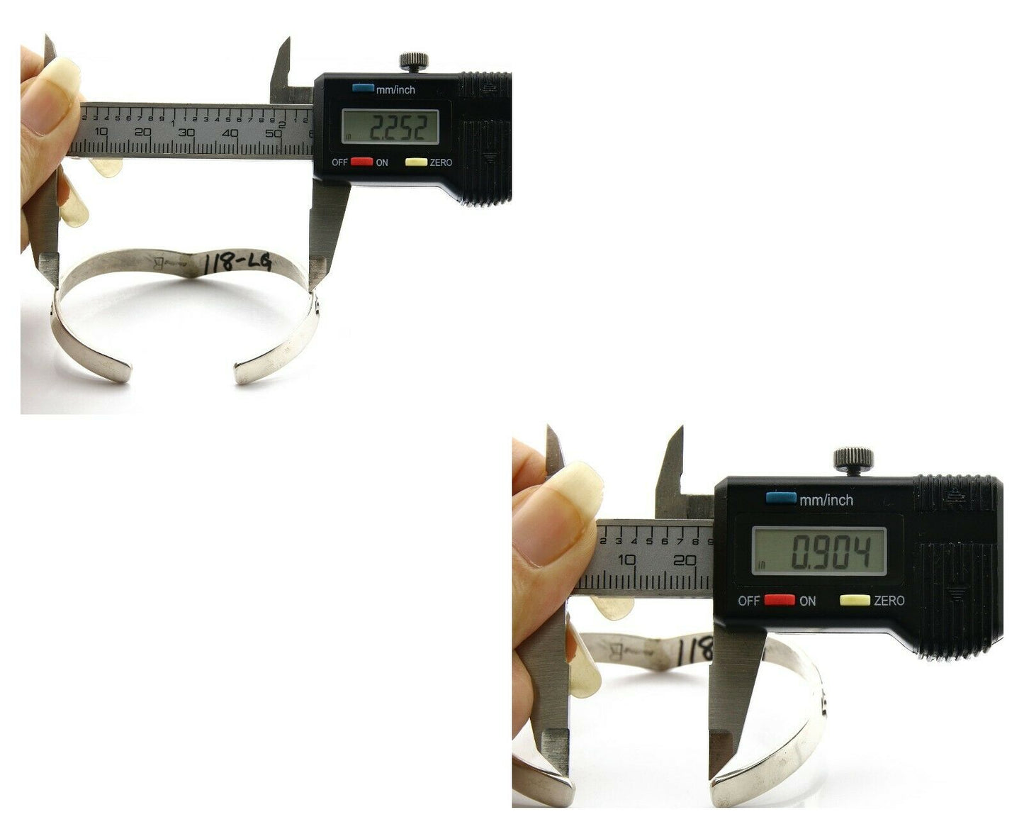 Navajo Bracelet .925 SOLID Silver & 12K Gold Plated Signed Artist RL C.80's