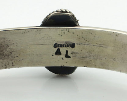 Women's Navajo .925 Silver Blue Natural Turquoise Artist Signed AL C.80's