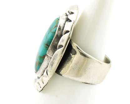 Navajo Ring 925 Silver Turquoise Mountain Artist Signed C Montoya C.80's