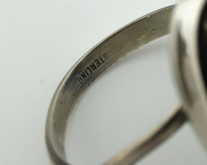 Navajo Ring .925 Silver Blue Turquoise Native American Artist Handmade C.80's