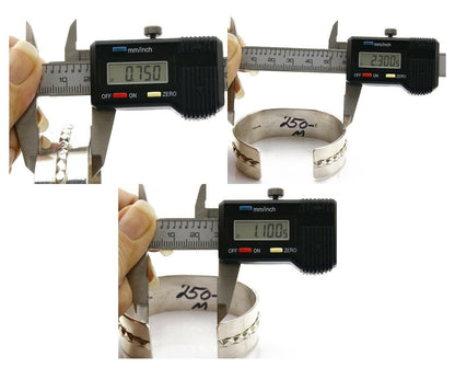 Women's Navajo Bracelet .925 Silver Handmade Artist Signed Y C.80's