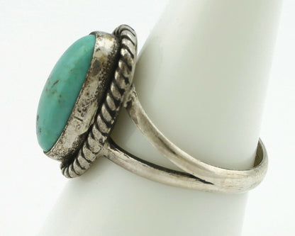 Navajo Ring .925 Silver Arizona Turquoise Native American Artist Handmade C.80's