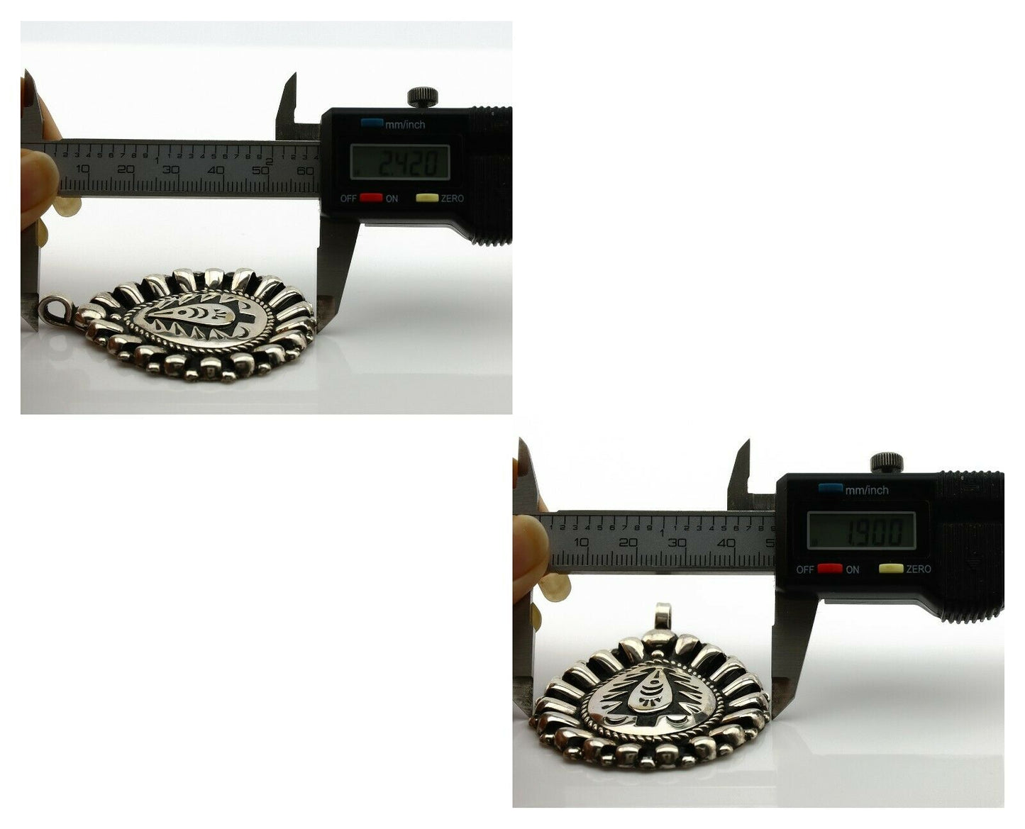 Navajo Handmade Pendant .925 Silver Signed William Singer C.80's