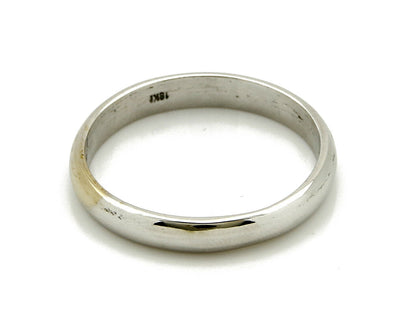Wedding Band 18k Gold SOLID White 3.5 mm Wide Ring