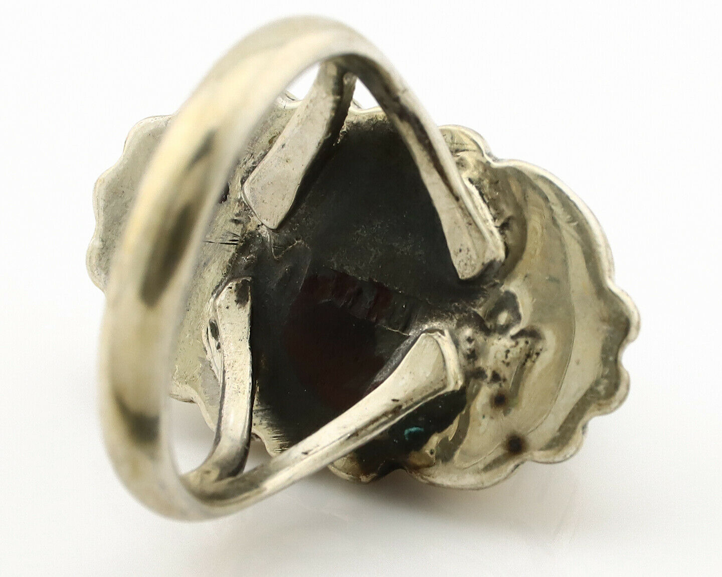 Navajo Ring .925 Silver Arizona Turquoise Signed M Montoya C.80's