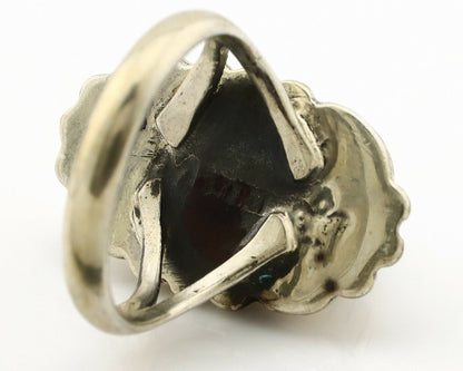 Navajo Ring .925 Silver Arizona Turquoise Signed M Montoya C.80's