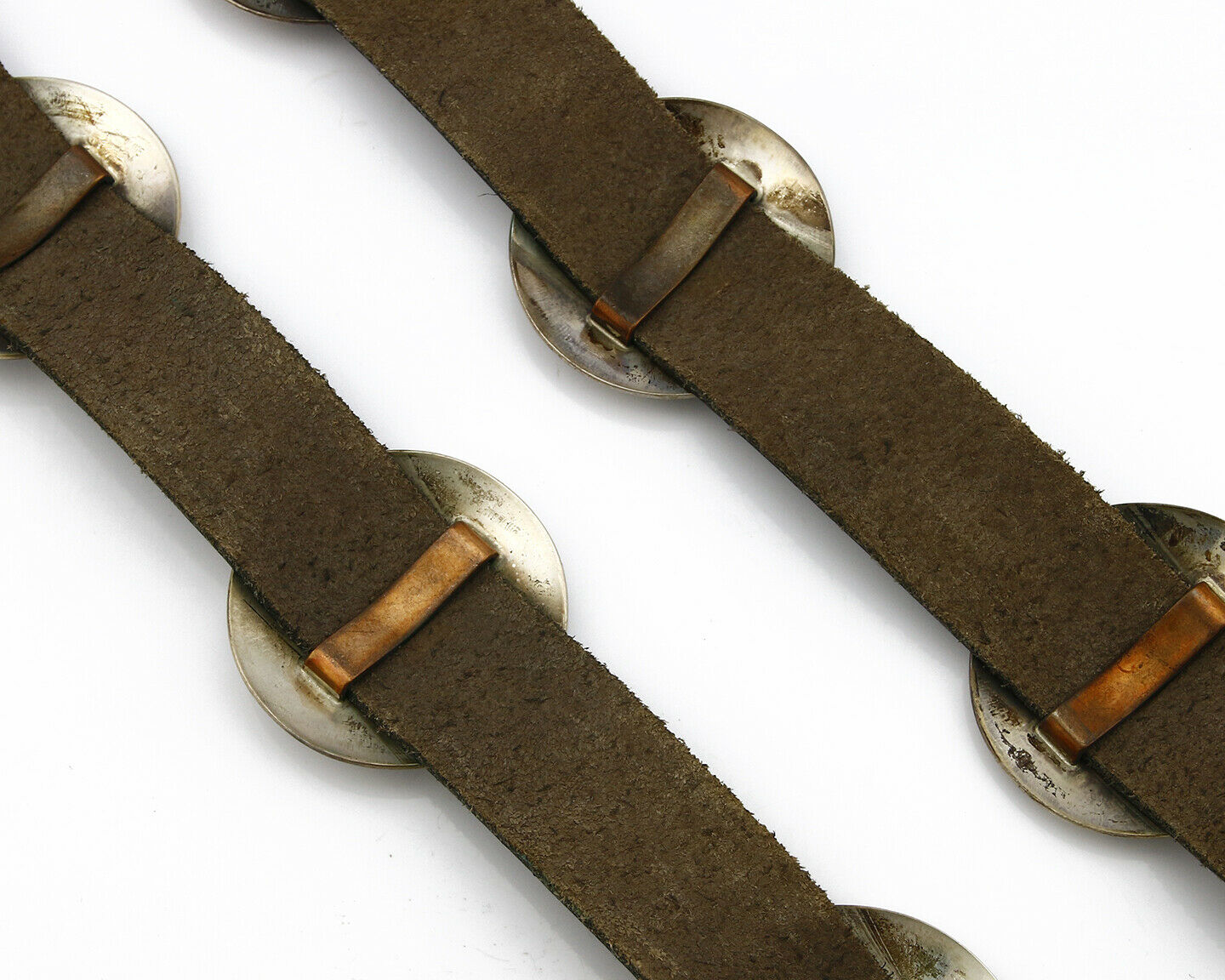 Women's Navajo Concho Belt Hand Stamped .925 Silver C.80's