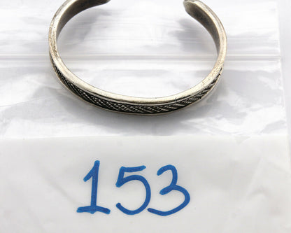 Navajo Bracelet SOLID .925 Silver Handmade Cuff Artist Douglas Etsitty C.80's
