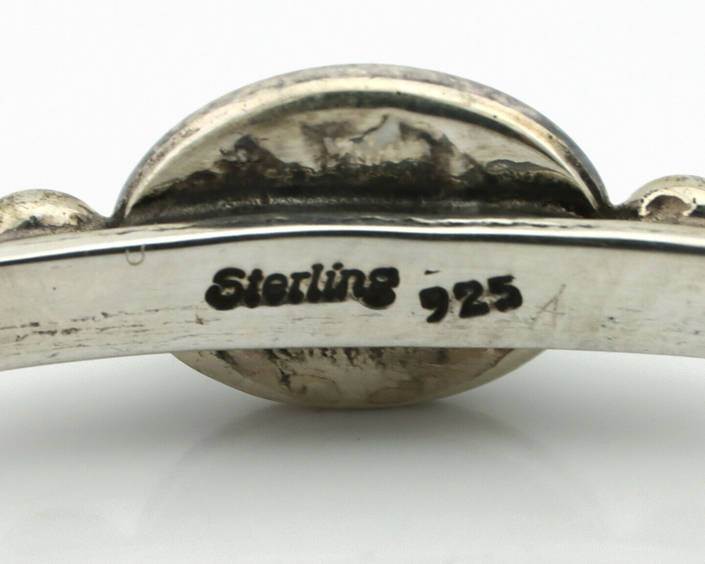 Navajo Bracelet .925 Silver Kingman Turquoise Native American Artist C.90's