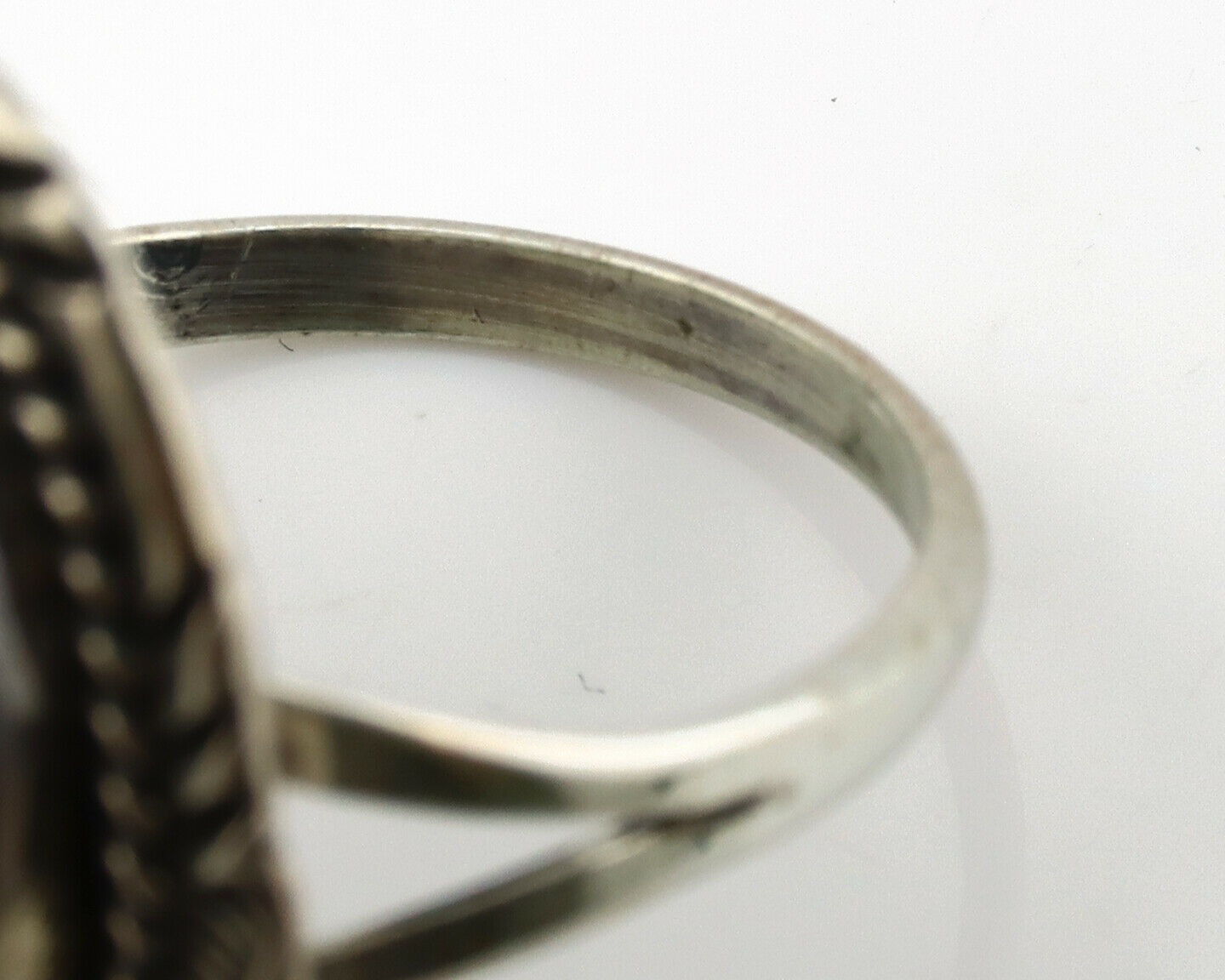 Navajo Ring .925 Silver Nevada Turquoise Native American Artist C.1980's