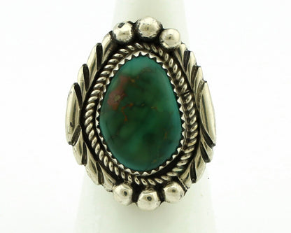 Navajo Ring .925 Silver Royston Turquoise Native Artist Signed C.80's