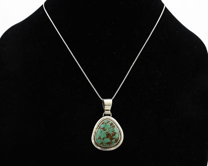 Navajo Necklace 925 Silver Arizona Turquoise Native American Artist Signed C80's