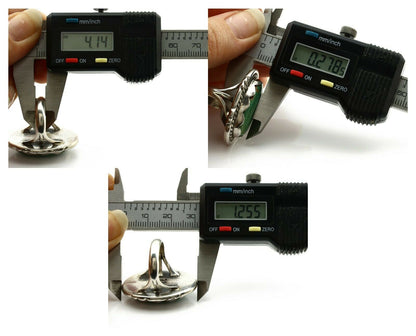 Navajo Ring .925 Silver Natural Uncolored Green Turquoise Signed Apache C.80's