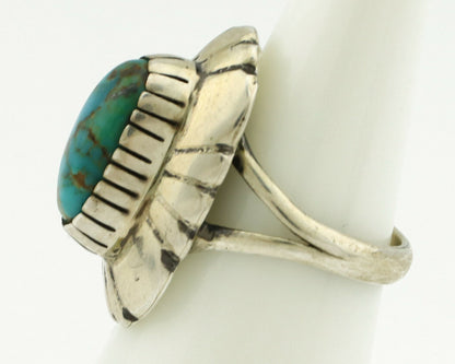 Navajo Ring .925 Silver Arizona Turquoise Signed M Montoya C.80's