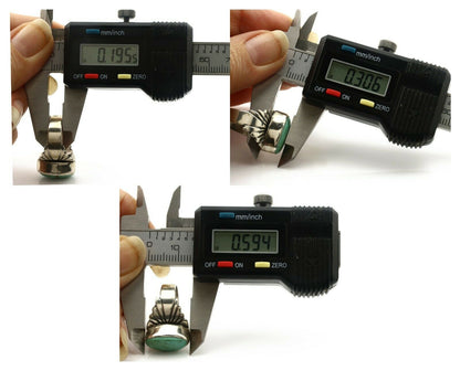 Navajo Ring .925 Silver Kingman Turquoise Artist Signed Apache C.80's