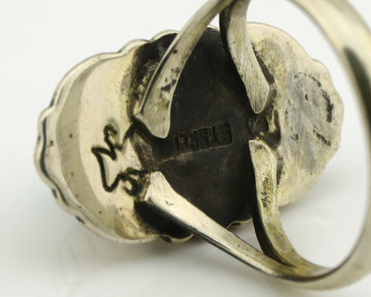Navajo Ring .925 Silver Arizona Turquoise Signed M Montoya C.80's