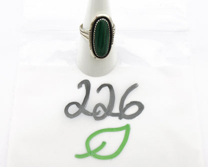 Navajo Ring 925 Silver Natural Malachite Artist Signed William Denetdale C.80's