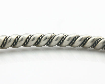 Navajo Bracelet .925 SOLID Silver Handmade Artist Tahe Circa Late 1980's