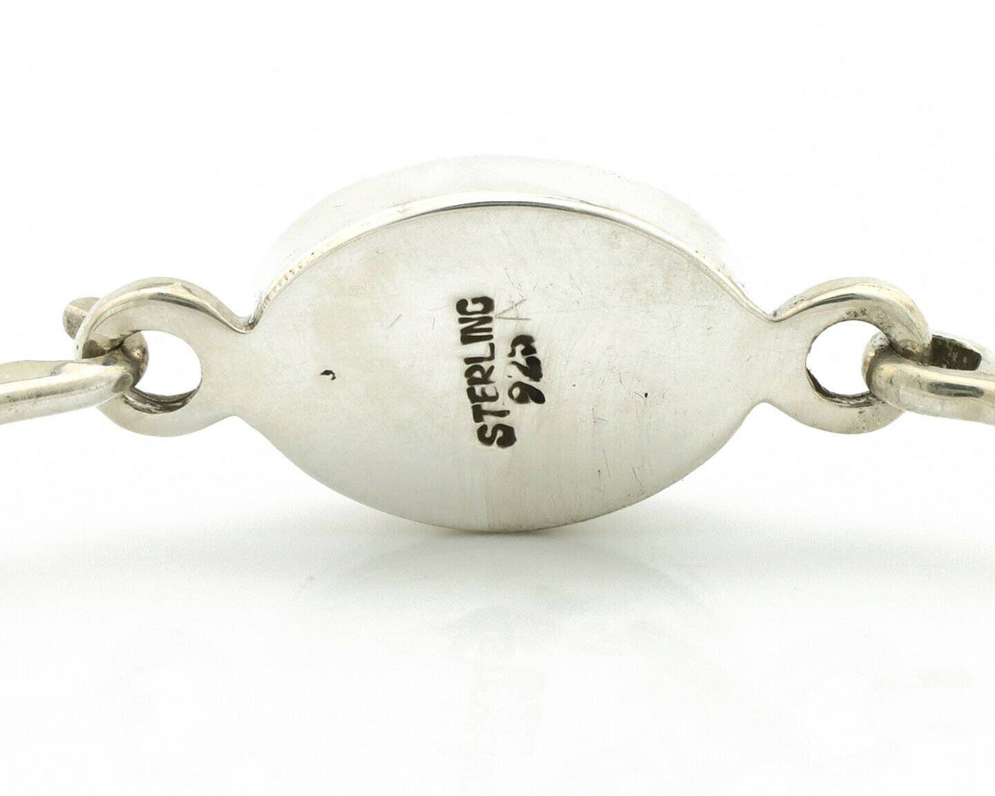 Navajo Bracelet .925 Silver Blue Arizona Turquoise Native American Artist C.90's