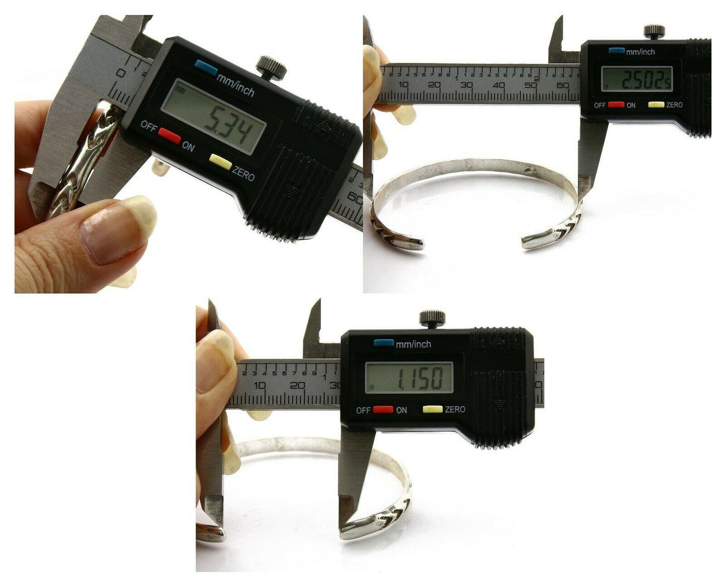 Navajo Bracelet .925 Silver Hand Stamped Artist Signed Montoya C.80's