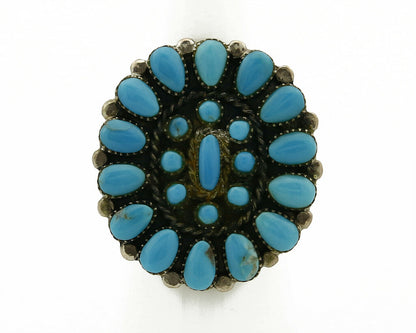 Women's Navajo Turquoise Ring .925 Silver Handmade C.80's