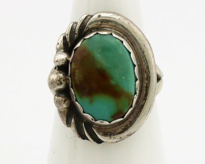 Navajo Ring .925 Silver Kingman Turquoise Native American Artist C.1980's