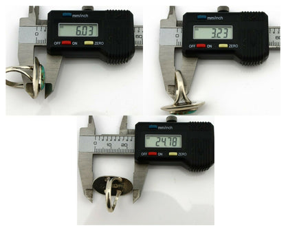 Navajo Shadow Box Ring .925 Silver Blue Turquoise Signed M Montoya C80s